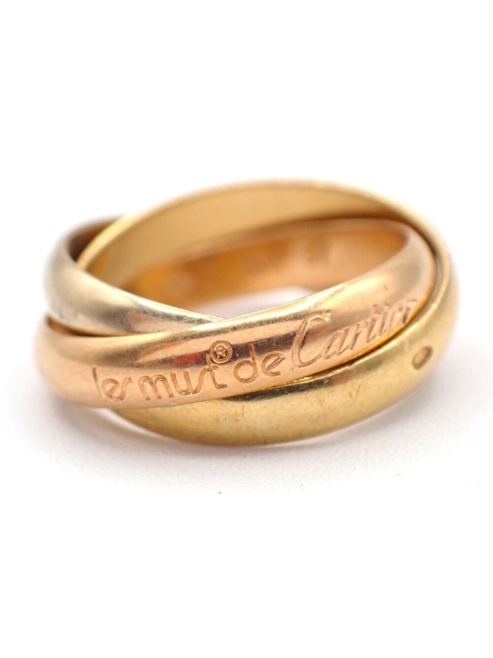 Cartier Logo Trinity Ring EU Yellow Pink White Gold
